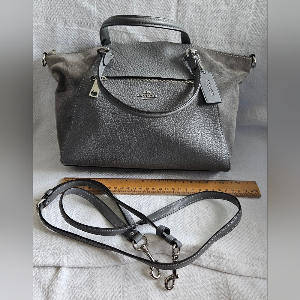 Coach Prairie Satchel Gray Leather